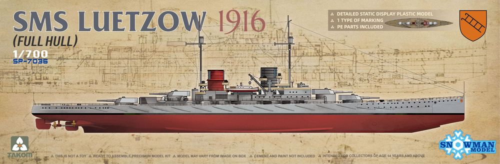 SMS LUETZOW 1916 (FULL HULL)