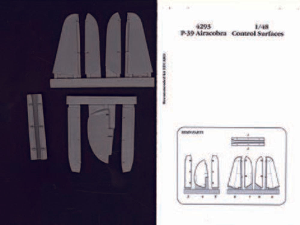 P-39 Airacobra control surfaces f��r Eduard-Bausatz