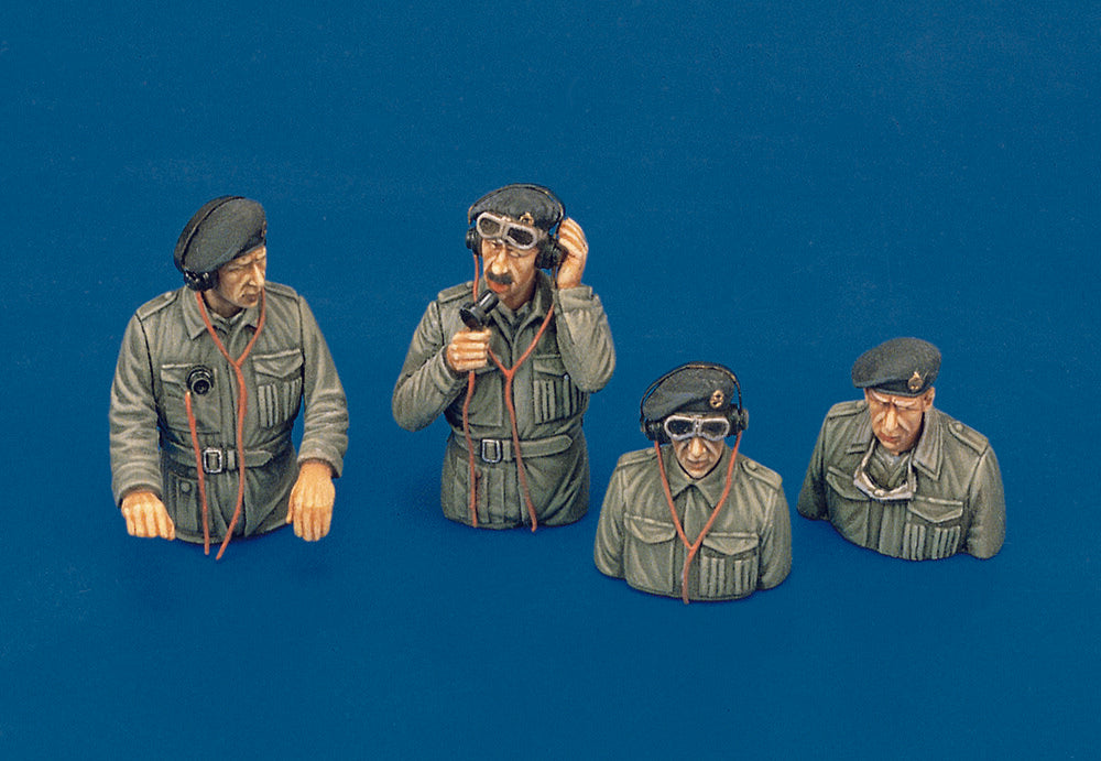 British tank crew-3/2 fig, - WWII