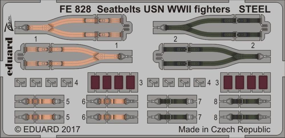 Seatbelts USN WWII fighters STEEL f.Reve