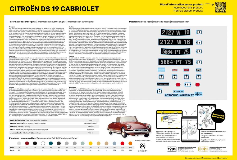 STARTER KIT Citroen DS 19 Cabriolet