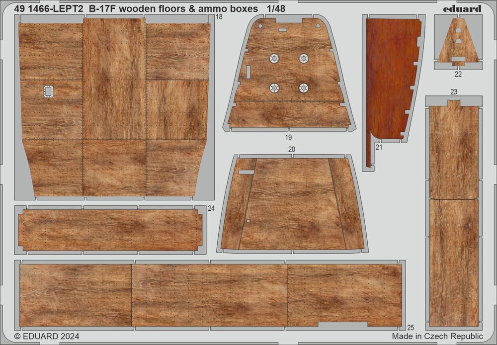 B-17F wooden floors & ammo boxes 1/48