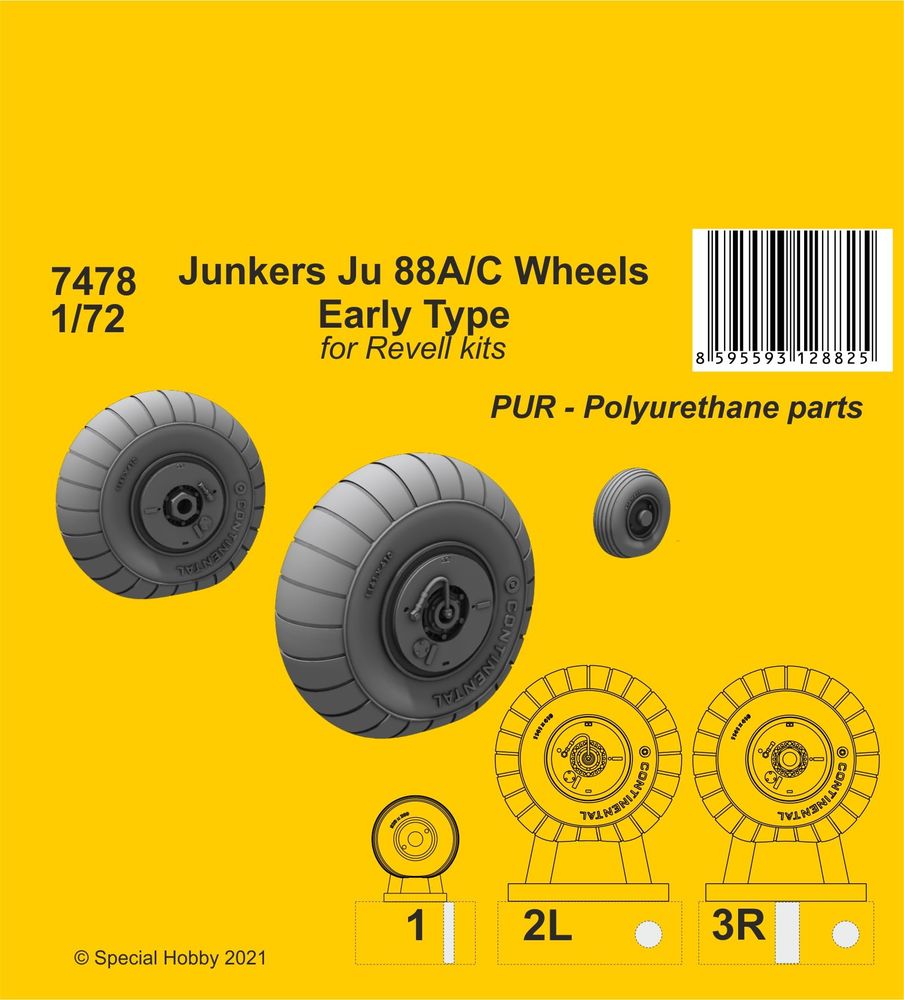 Junkers Ju 88A/C Wheels Early Type (Revell kits)