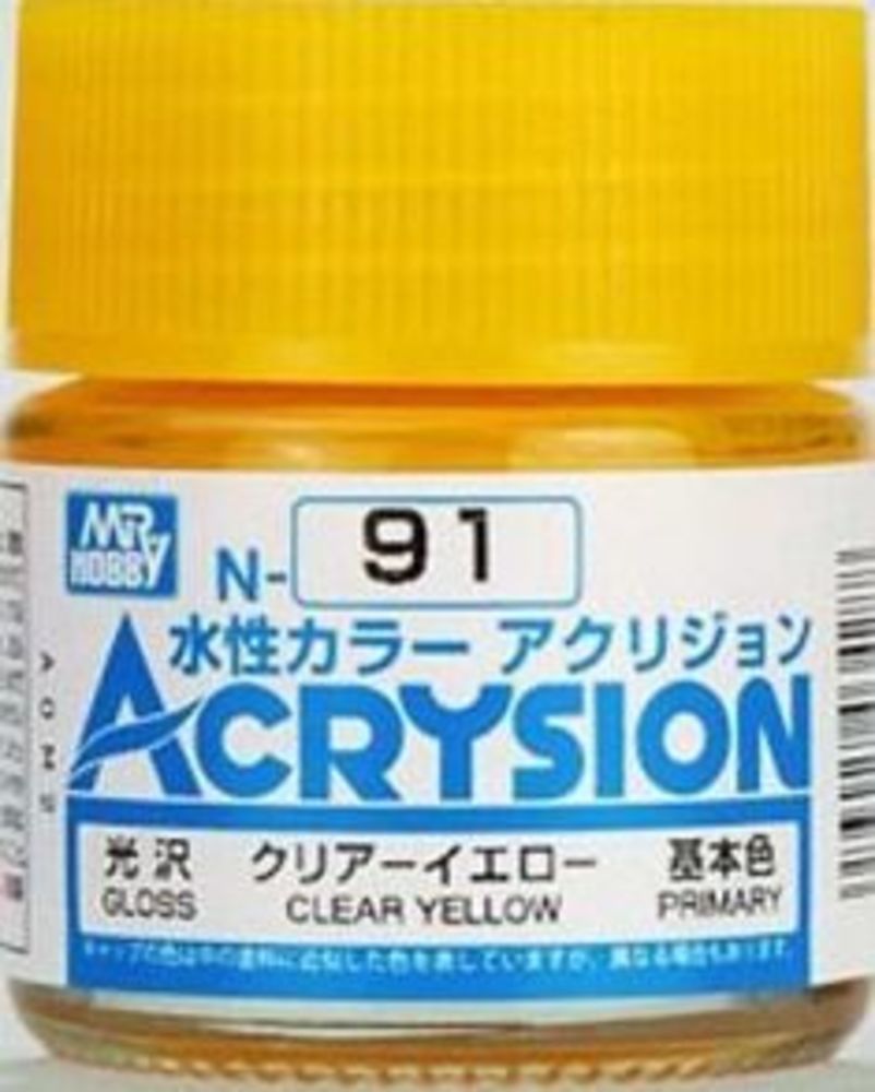 Mr Hobby -Gunze Acrysion (10 ml) Clear Yellow