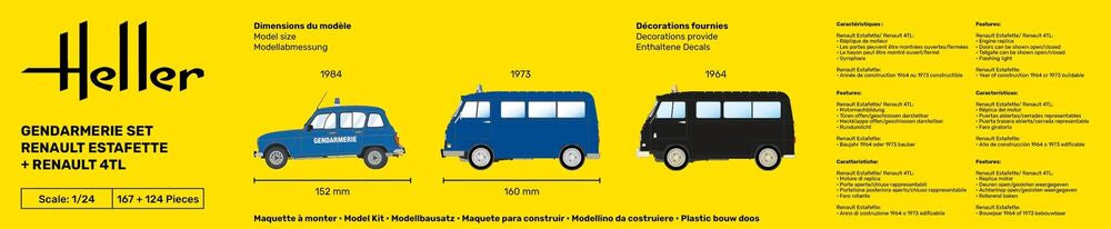 STARTER KIT Gendarmerie Set Renault Estafette + Renault 4TL