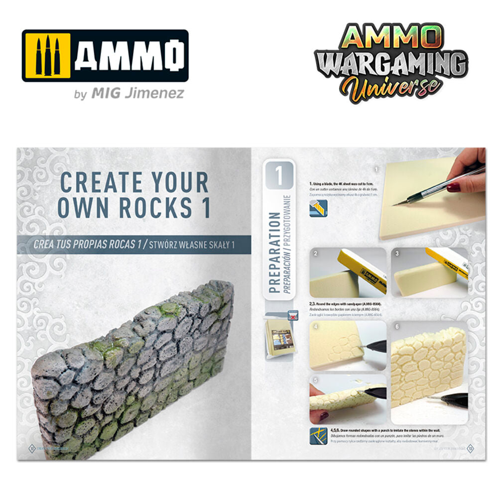 AMMO WARGAMING UNIVERSE Book 11 ��� Create your own Rocks (Multilingual Book)