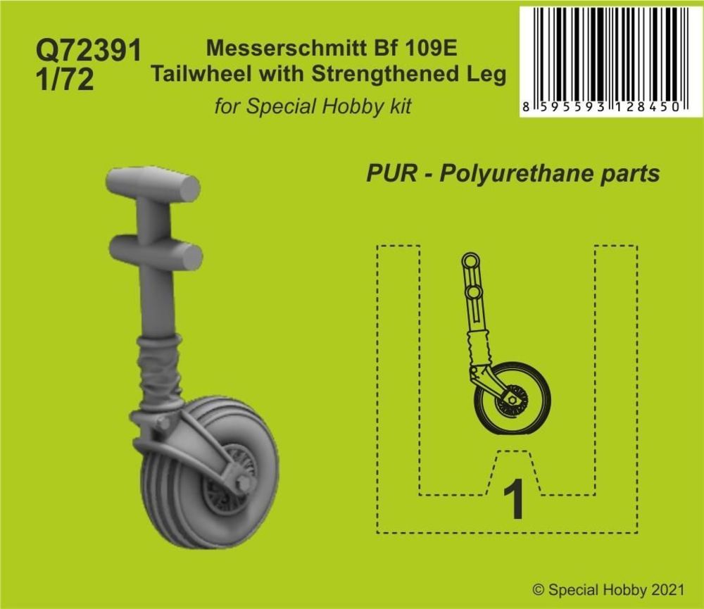 Messerschmitt Bf 109E Tailwheel with Strengthened Leg