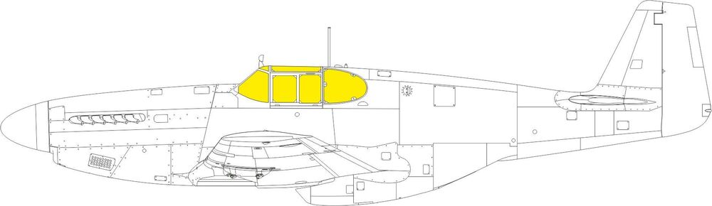 P-51B/C framed canopy TFace  EDUARD