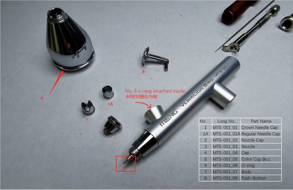 Nozzle -VERMILION BIRD 0.3mm AIRBRUSH