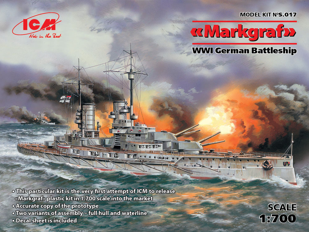 Markgraf (full hull & waterline) WWI German Battleship