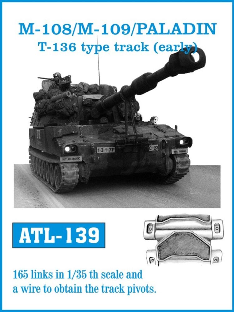 Tracks for M-108/M-109/PALADIN T-136 type track(early)