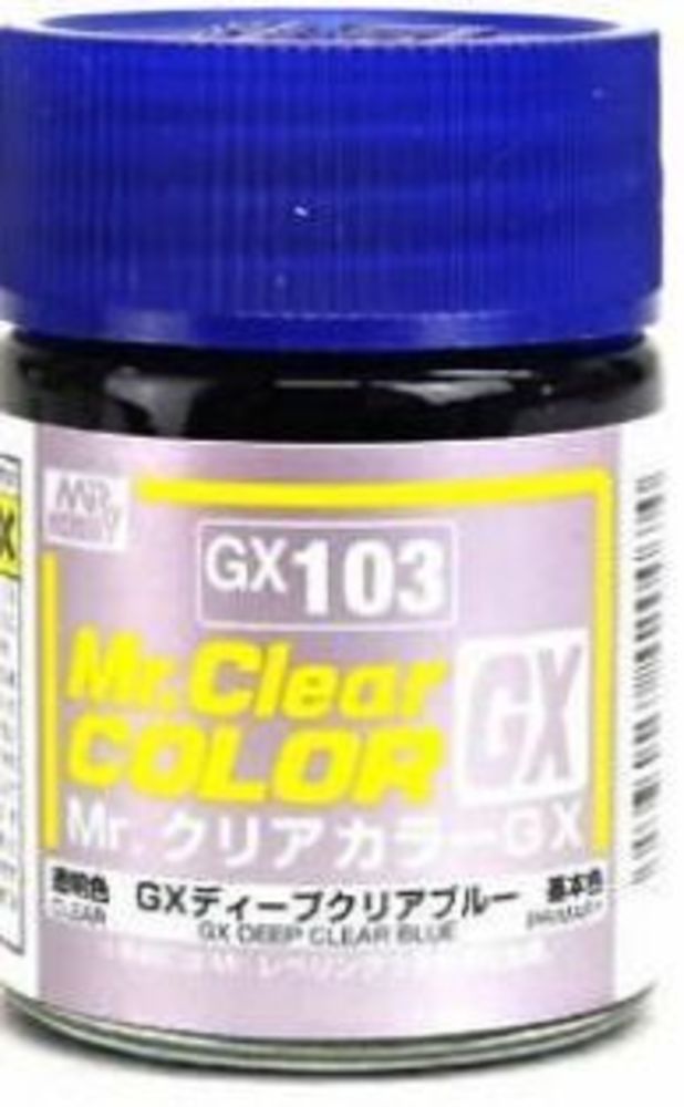 Mr Hobby -Gunze Mr. Clear Color GX (18 ml) Deep Clear Blue