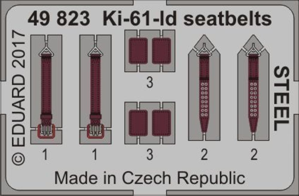 Ki-61-Id seatbelts STEEL for Tamiya