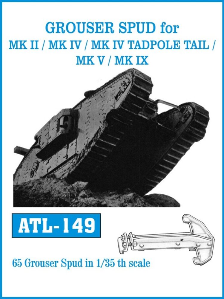 Tracks for GROUSER SPUD for MK II/MK IV /MKIV TADPOLE TAIL/MK V/MK IX