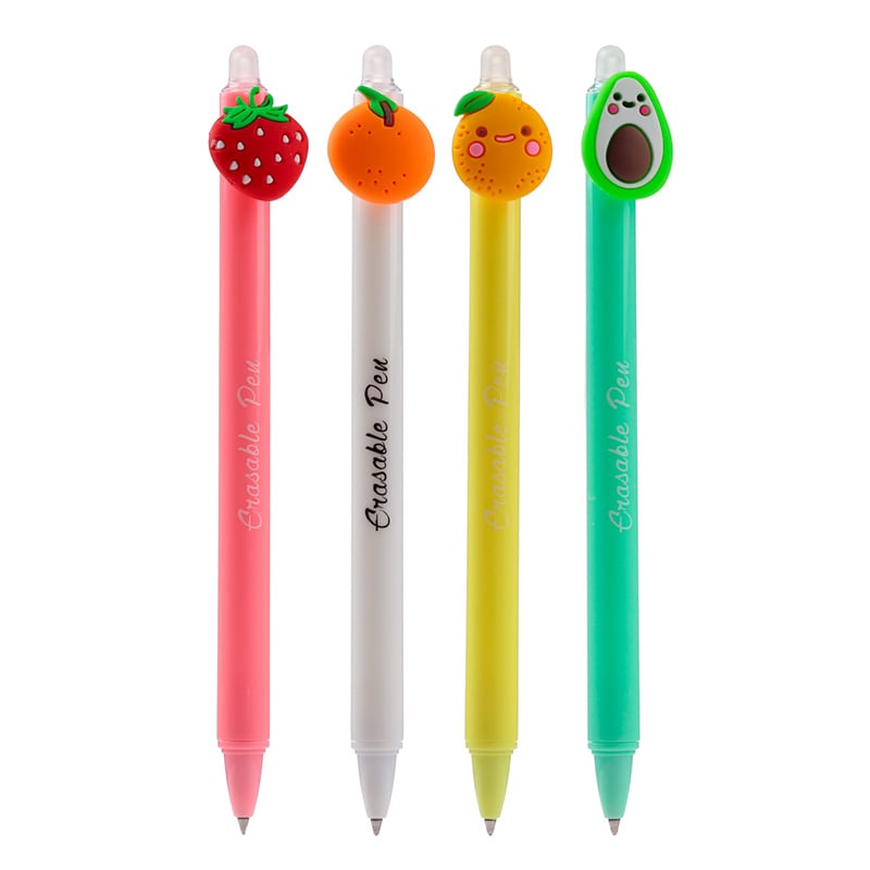 KAWAII - Fruits - Head Topper Erasable Gel Pen (Display of 36 pcs)