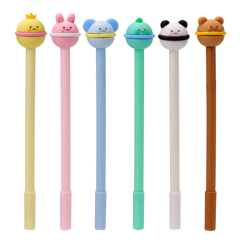 KAWAII - Cute Pets - Head Topper Erasable Gel Pen (Display of 36 pcs)