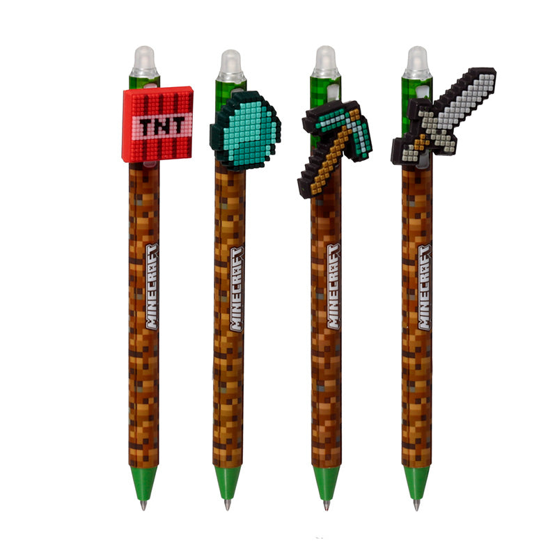 MINECRAFT - Tools - Head Topper Erasable Gel Pen (Display of 36 pcs)