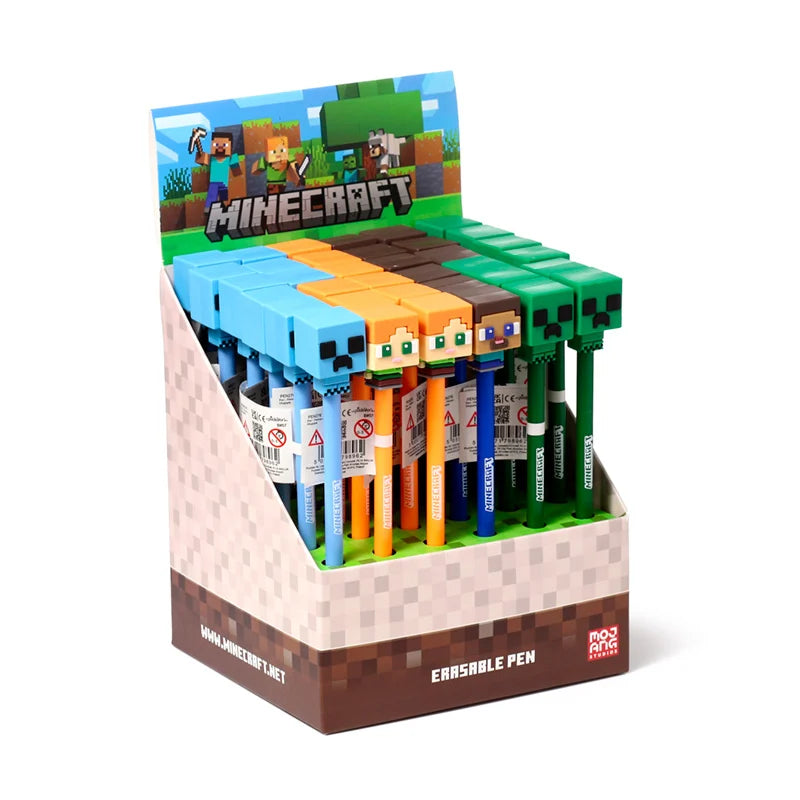MINECRAFT - Chibi - Head Topper Erasable Gel Pen (Display of 36 pcs)