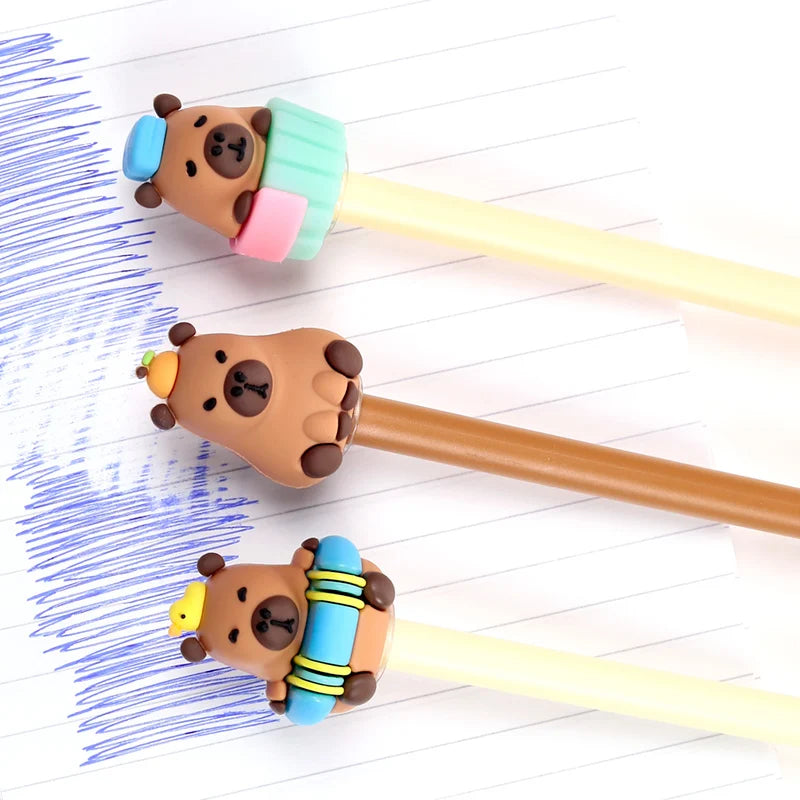 CAPYBARA - Head Topper Erasable Gel Pen (Display of 36 pcs)
