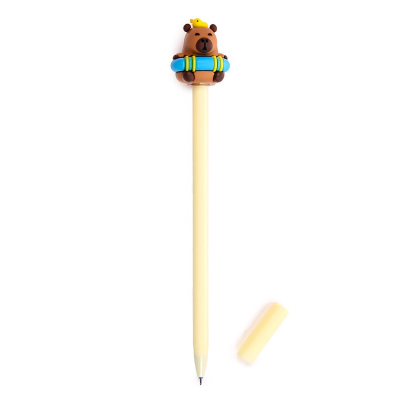 KAWAII - Cabybara  - Head Topper Erasable Gel Pen (Display of 36 pcs)