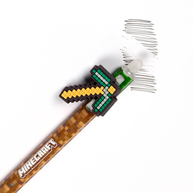 MINECRAFT - Tools - Set of 8 Head Topper Erasable Gel Pen