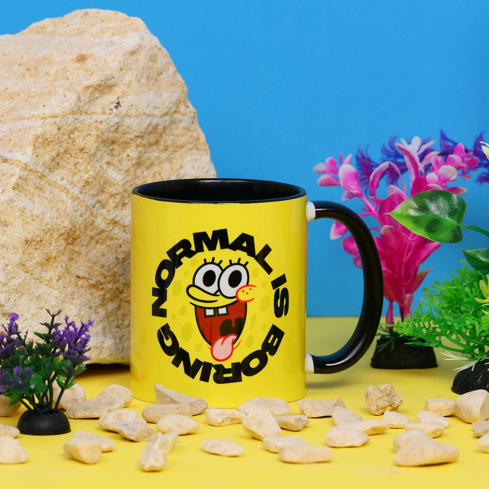 SPONGEBOB - Normal is Boring - Inner Colored Mug - 11oz