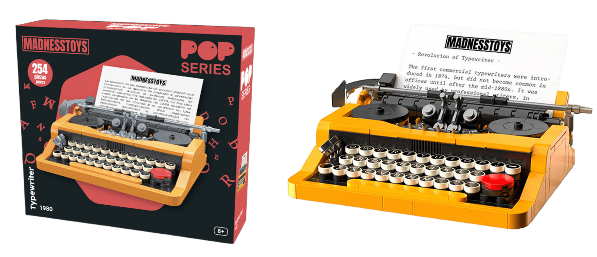 POP SERIES - Construction Kit - 1980 Typewriter - 254pc