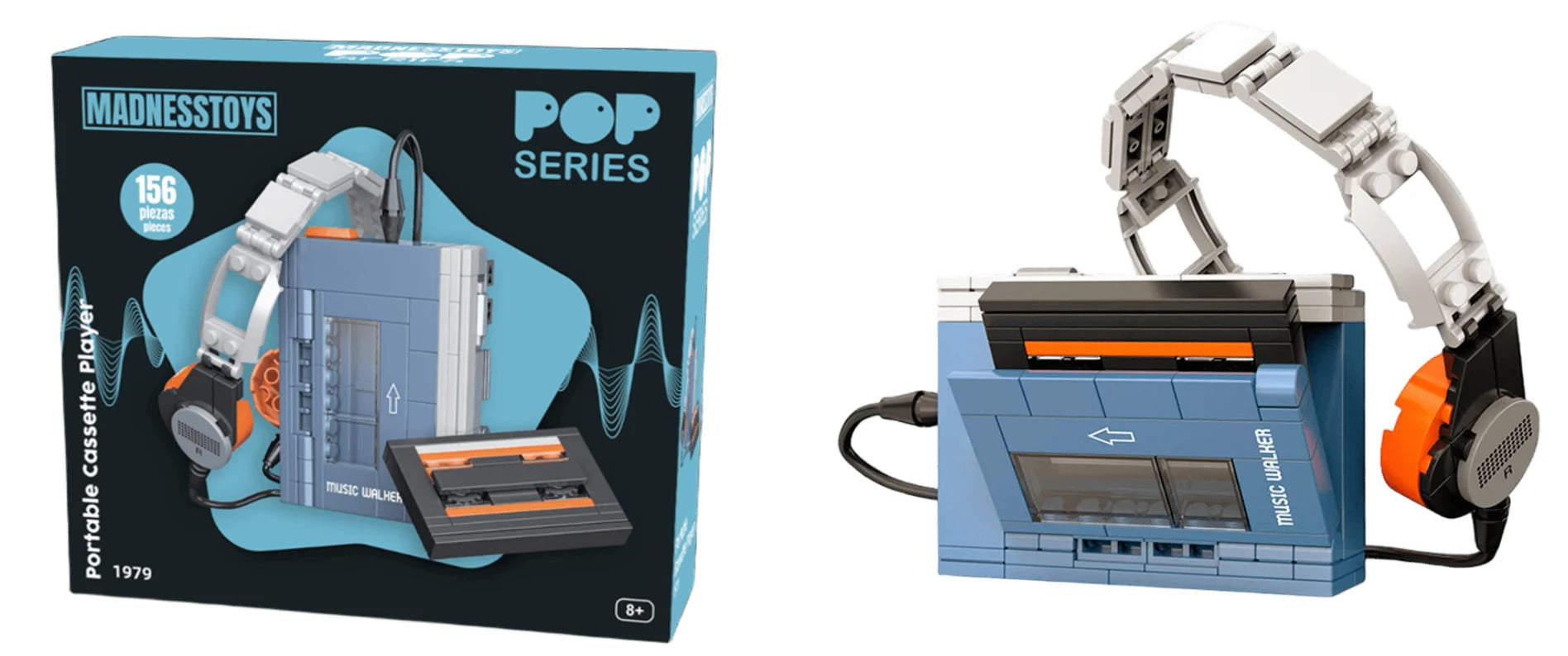 POP SERIES - Construction Kit - 1979 Walkman Cassette Player - 156pc