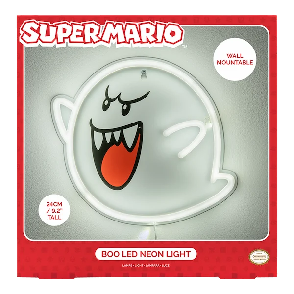 SUPER MARIO - Boo - Wall Mountable LED Neon Light 25cm