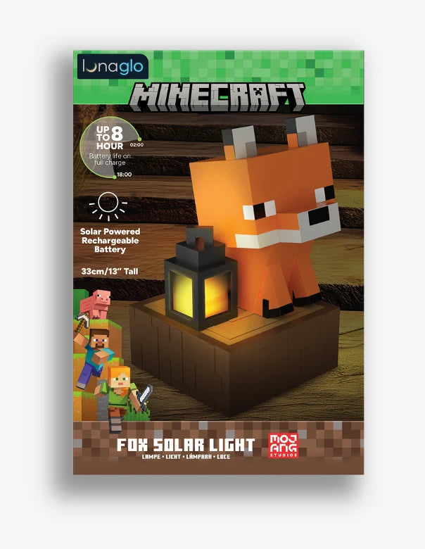 MINECRAFT - Fox - 'LunaGlo' Outdoor Solar Light 33cm