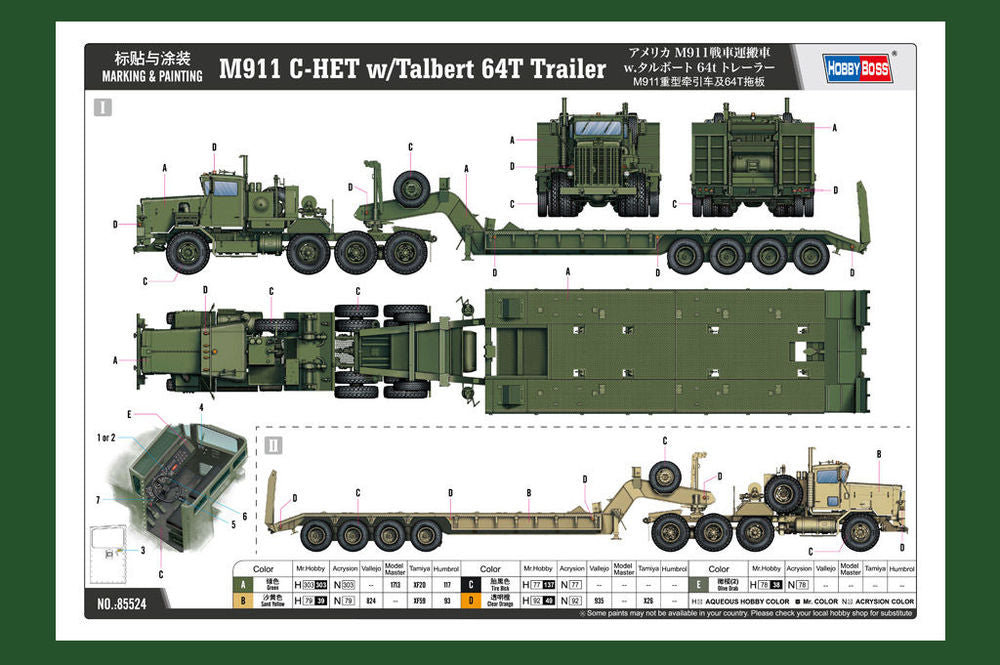 M911 C-HET w/Talbert 64T Trailer