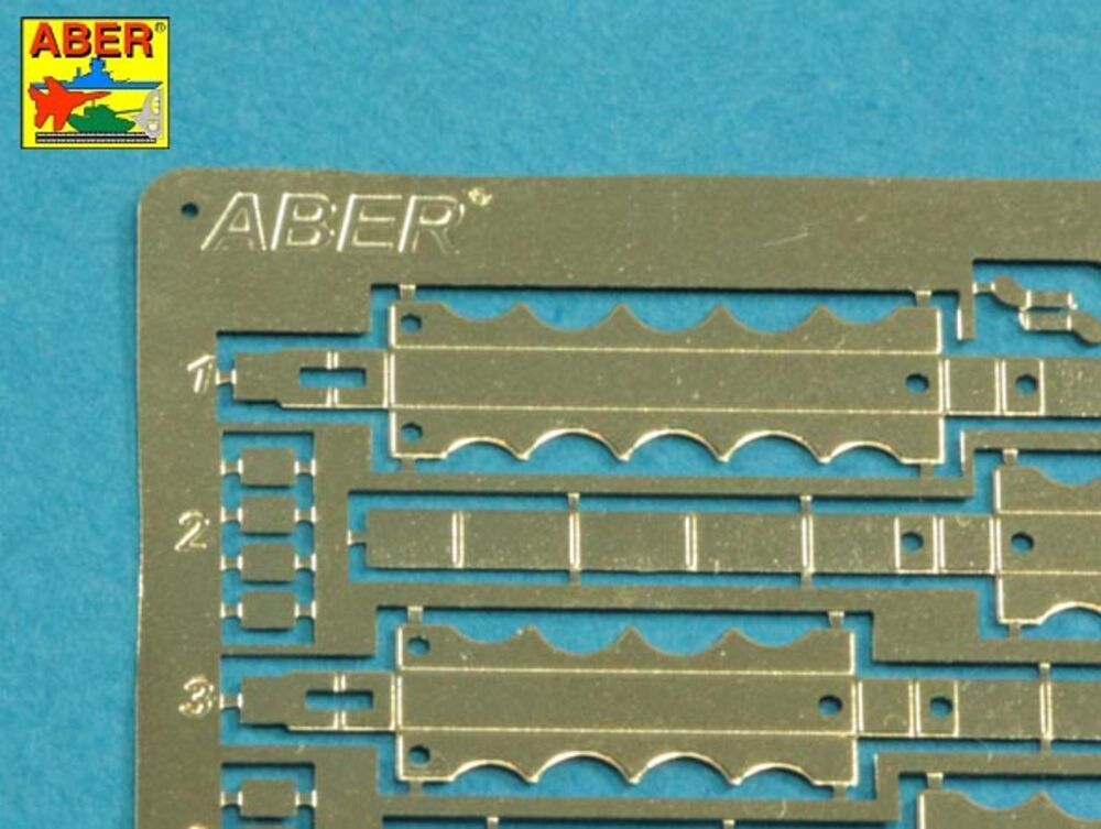 Barrel cleaning rods with brackets for Tiger I -very early model 1240mm