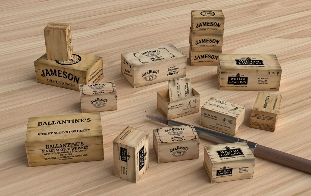 Wooden Crates: whiskey