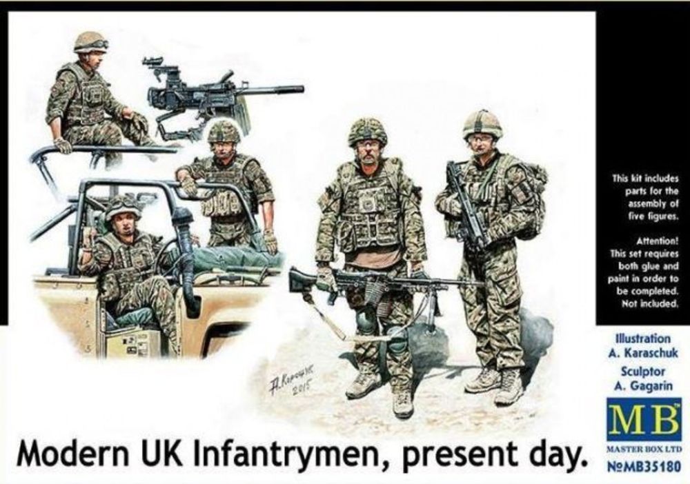 Modern UK infantrymen, present day