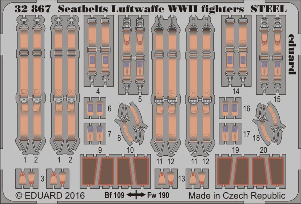 Seatbelts Luftwaffe WWII fighters STEEL