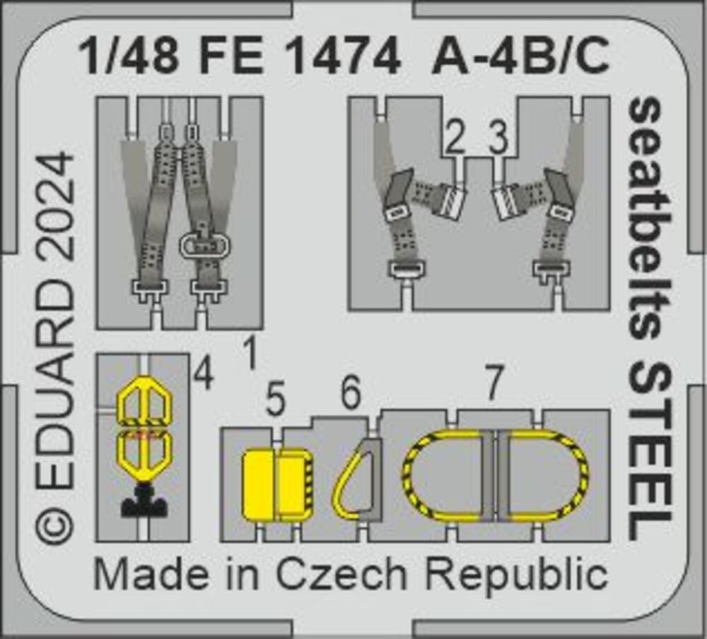 A-4B/C seatbelts STEEL