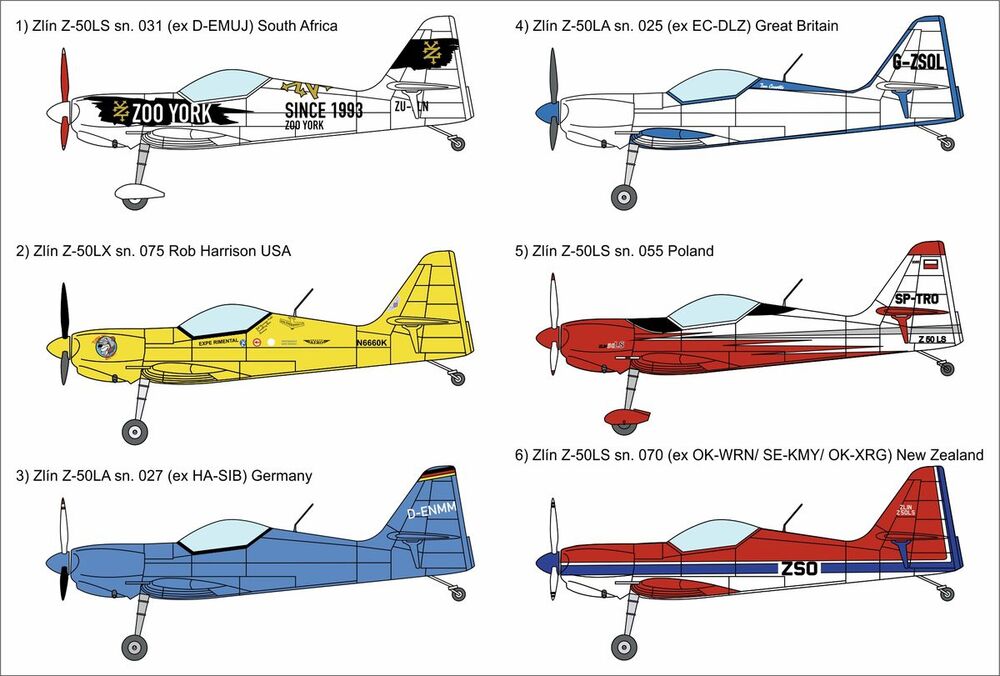 ZLIN Z-50  WORLDWIDE USERS