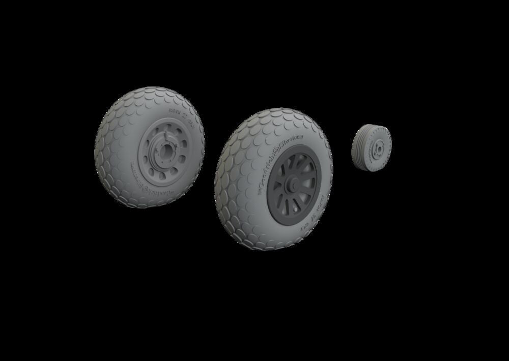 P-51B/C wheels oval tread  EDUARD