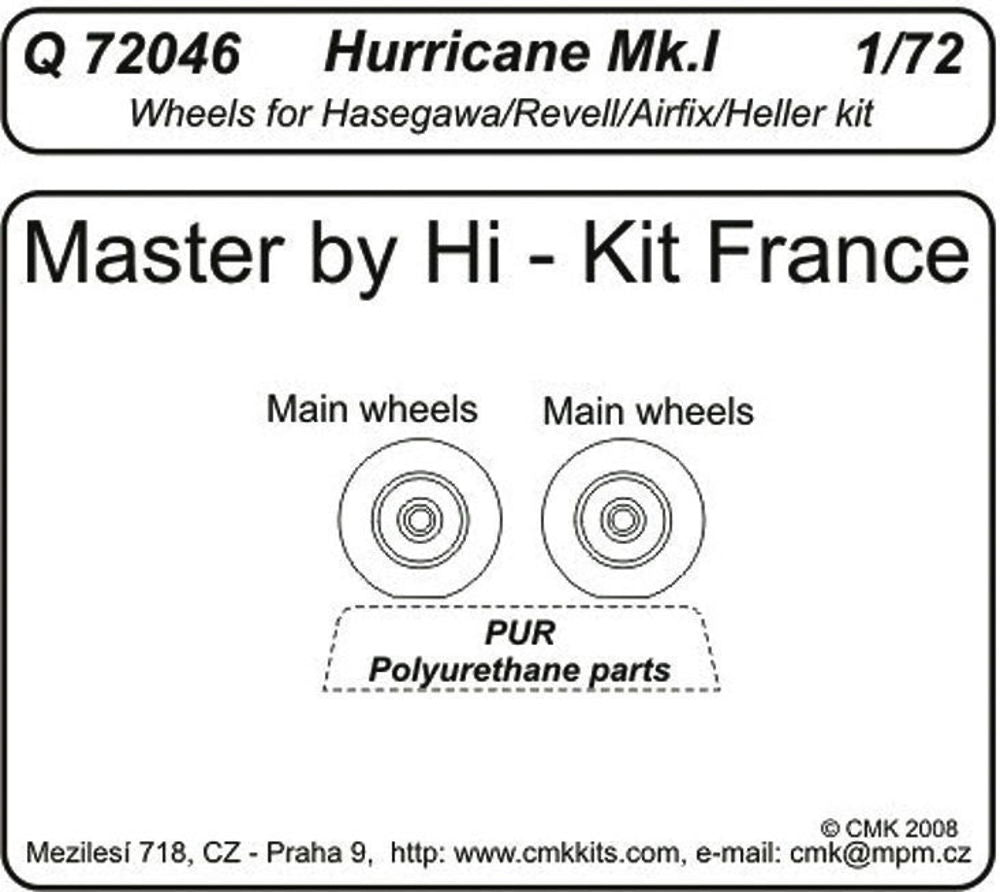 Hurrican Mk. I wheels for Revell / Hasegawa / Airfix / Heller