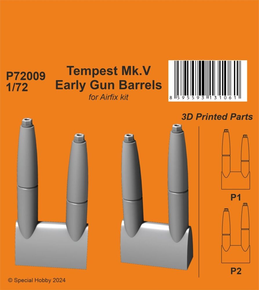 Tempest Mk.V Early Gun Barrels 1/72