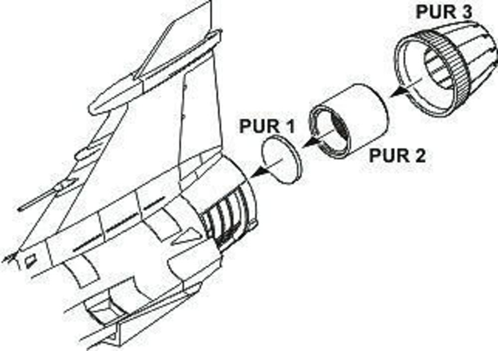 JAS-39C/D Exhaust nozzle for Italeri kit