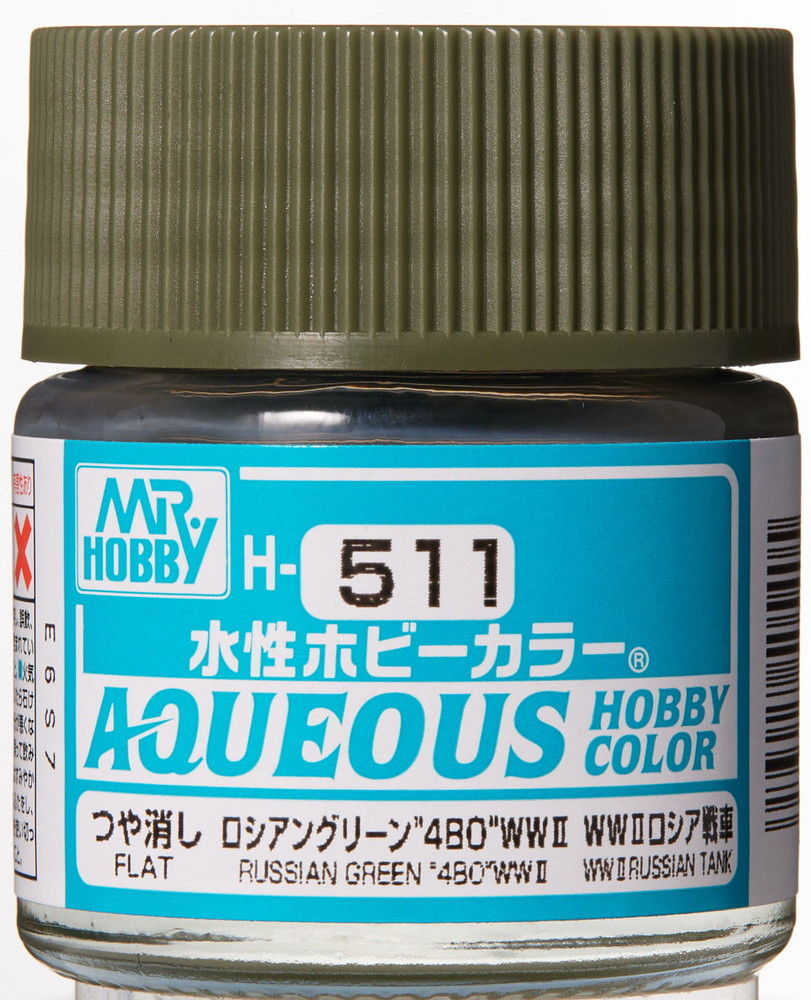 Mr Hobby -Gunze Aqueous Hobby Colors (10 ml) Russian Green 4BO