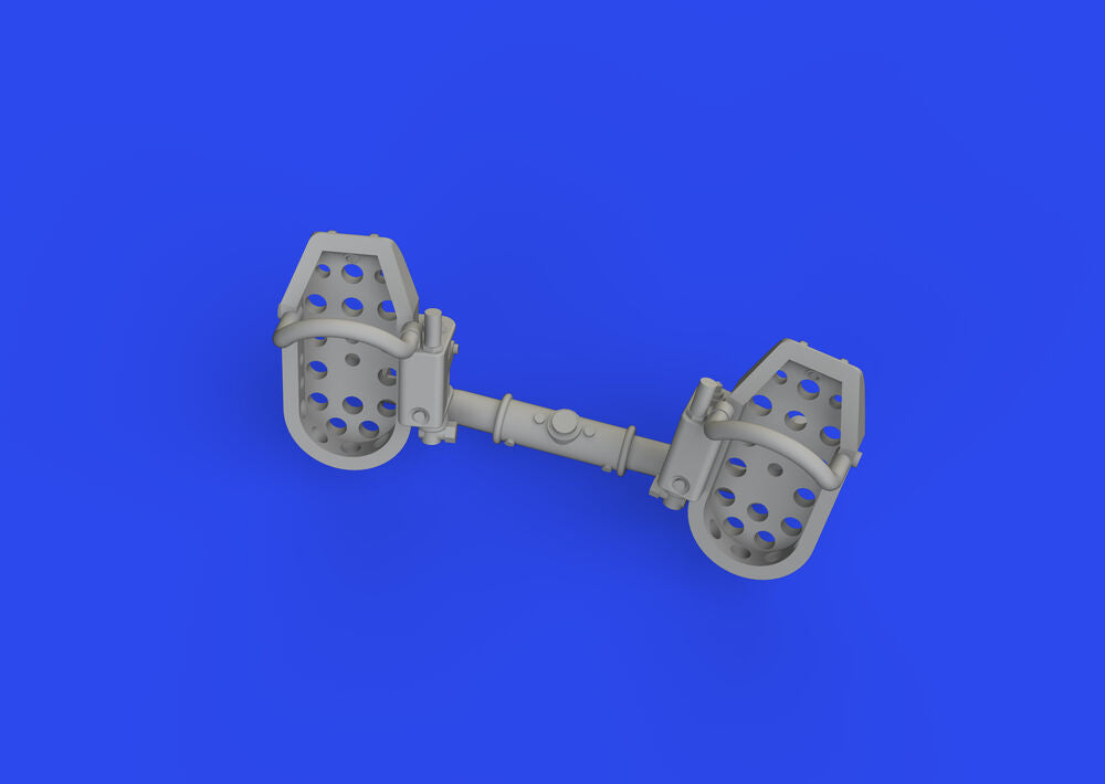 Bf 109E rudder pedals late PRINT 1/72