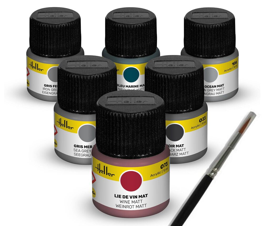 Colour Set Navy Acrylic 6 x 12 ml + Brush