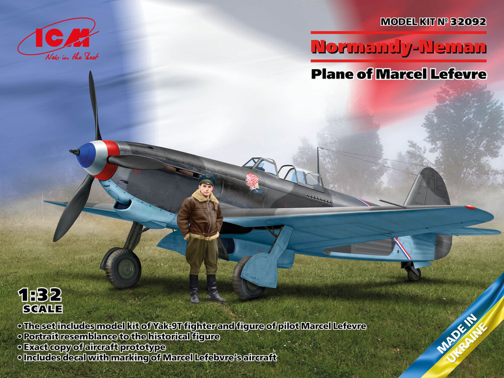 Normandy-Neman. Plane of Marcel Lefevre(Yak-9T w.M.Lefevre figure)