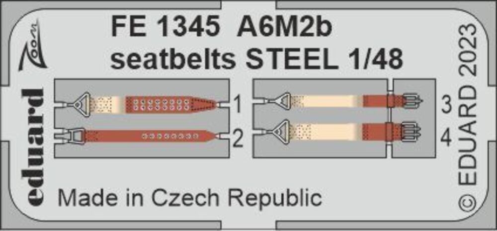 A6M2b seatbelts STEEL 1/48 ACADEMY