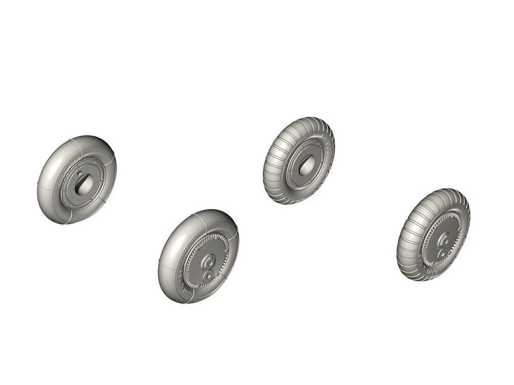 Bf 109G-6 Wheel set (smooth and ribbed tyres)