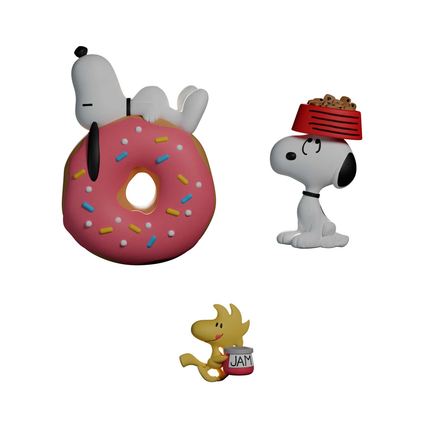SNOOPY - Set of 3 Magnets