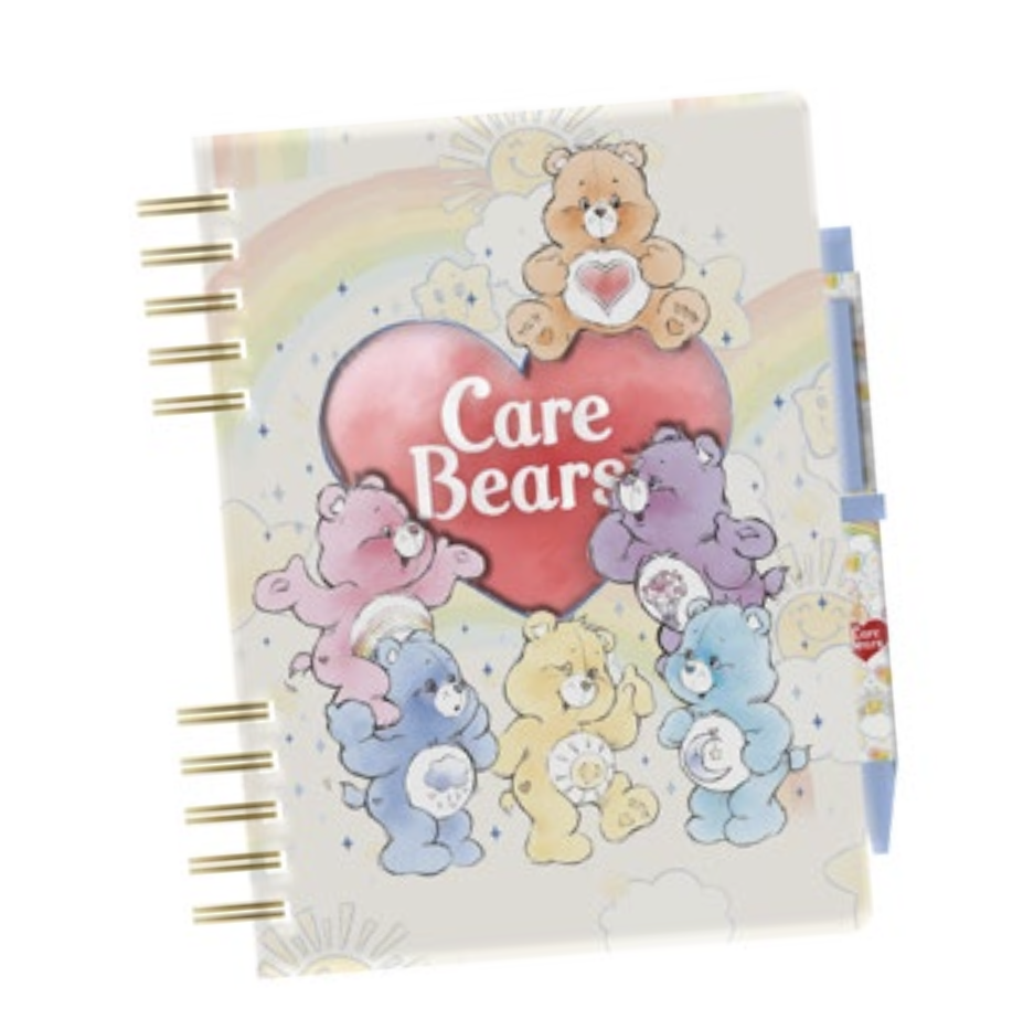 CARE BEAR - Heart - Pack Notebook + Pen + Stickers