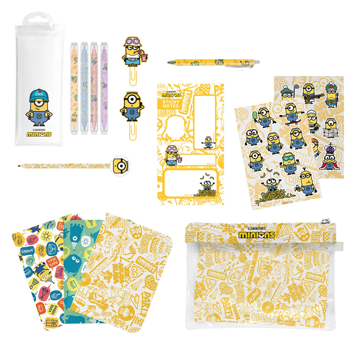 MINIONS - Stationery Set with 3 A6 Notebooks - 10pc.